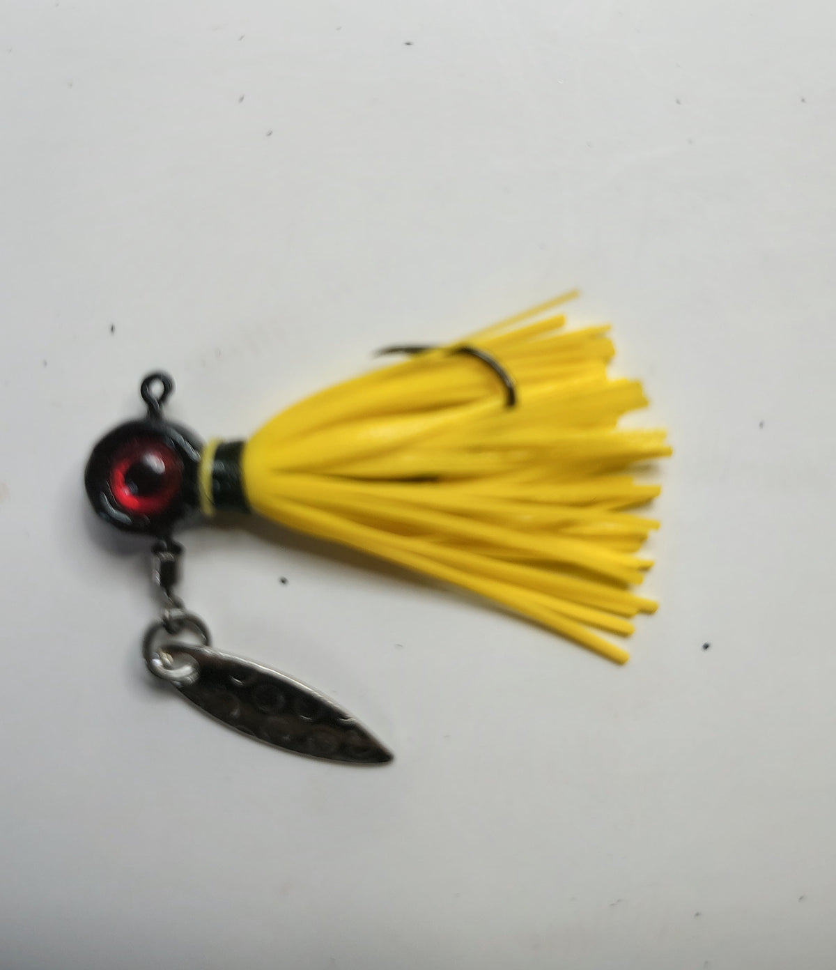 Black Pill head underspin with yellow hand tied skirt