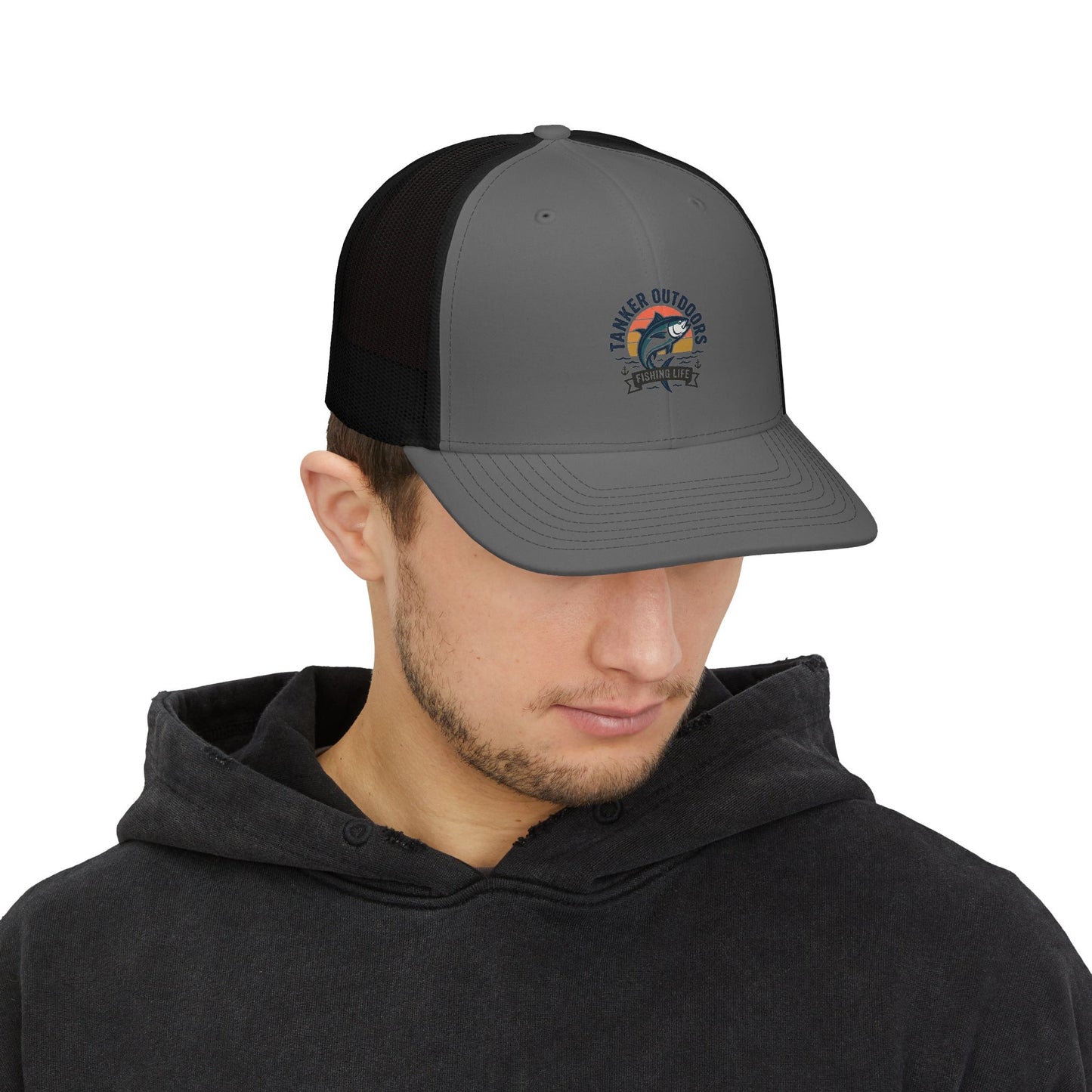 Outdoor Fishing Trucker Cap — TANKER OUTBOARDS Logo Snapback